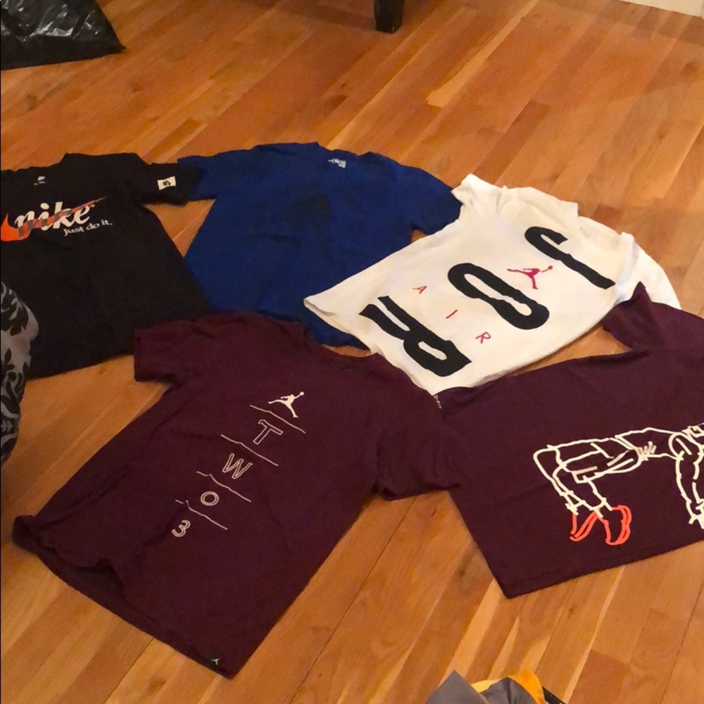 Set of 5 adult small T-shirt’s. Nike Jordan Adidas